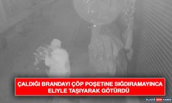 Çaldığı Brandayı Çöp Poşetine Sığdıramayınca Eliyle Taşıyarak Götürdü