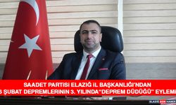Saadet Partisi Elazığ İl Başkanlığı’ndan 6 Şubat Depremlerinin 3. Yılında “Deprem Düdüğü” Eylemi