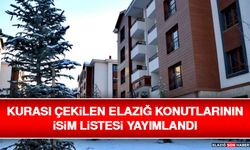 Kurası Çekilen Elazığ Konutlarının İsim Listesi Yayımlandı