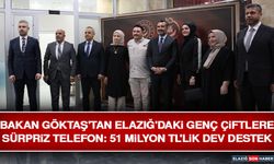 Bakan Göktaş'tan Elazığ'daki Genç Çiftlere Sürpriz Telefon: 51 Milyon TL'lik Dev Destek