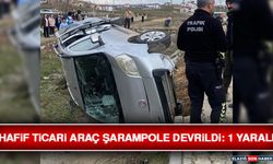 Hafif Ticari Araç Şarampole Devrildi: 1 Yaralı