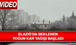 Elazığ’da Beklenen Yoğun Kar Yağışı Başladı