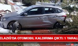 Elazığ'da Otomobil Kaldırıma Çıktı: 1 Yaralı