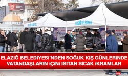 Elazığ Belediyesi’nden Soğuk Kış Günlerinde Vatandaşların İçini Isıtan Sıcak İkramlar