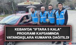 Keban'da "İftara 5 Kala" Programı Kapsamında Vatandaşlara Kumanya Dağıtıldı