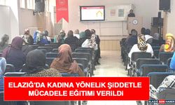 Elazığ'da Kadına Yönelik Şiddetle Mücadele Eğitimi Verildi