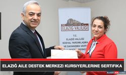 Elazığ Aile Destek Merkezi Kursiyerlerine Sertifika