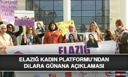 Elazığ Kadın Platformu’ndan Dilara Günana Açıklaması