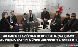 AK Parti Elazığ’dan Rekor Saha Çalışması: 250 Kişilik Ekip İki Günde 950 Haneyi Ziyaret Etti