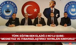 Türk Eğitim-Sen Elazığ 2 No’lu Şube: “Mesnetsiz ve İtibarsızlaştırıcı Yayınları Kınıyoruz”