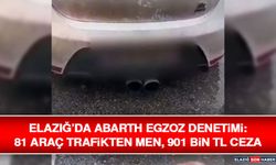 Elazığ’da Abarth Egzoz Denetimi: 81 Araç Trafikten Men, 901 Bin TL Ceza