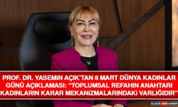 Prof. Dr. Yasemin Açık’tan 8 Mart Dünya Kadınlar Günü Açıklaması