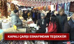 Kapalı Çarşı Esnafından Teşekkür