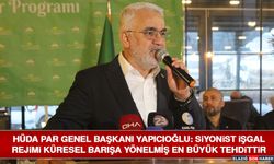 HÜDA PAR Genel Başkanı Yapıcıoğlu: Siyonist İşgal Rejimi Küresel Barışa Yönelmiş En Büyük Tehdittir