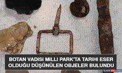 Botan Vadisi Milli Park'ta Tarihi Eser Olduğu Düşünülen Objeler Bulundu