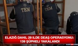Elazığ Dahil 29 İlde DEAŞ Operasyonu: 139 Şüpheli Yakalandı