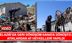 Elazığ’da Geri Dönüşüm Sanata Dönüştü: Atıklardan At Heykelleri Yapıldı