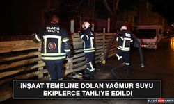 İnşaat Temeline Dolan Yağmur Suyu Ekiplerce Tahliye Edildi