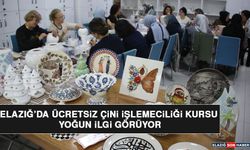 Elazığ’da Ücretsiz Çini İşlemeciliği Kursu Yoğun İlgi Görüyor