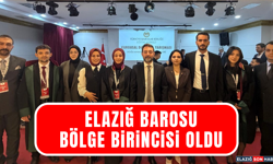 Elazığ Barosu Bölge Birincisi Oldu