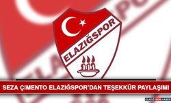 Seza Çimento Elazığspor'dan Teşekkür Paylaşımı