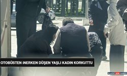 Otobüsten İnerken Düşen Yaşlı Kadın Korkuttu