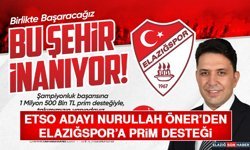 ETSO Adayı Nurullah Öner’den Elazığspor’a Prim Desteği