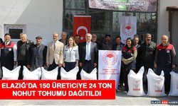 Elazığ’da 150 Üreticiye 24 Ton Nohut Tohumu Dağıtıldı