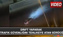 Drift Yaparak Trafik Güvenliğini Tehlikeye Atan Sürücü Kamerada