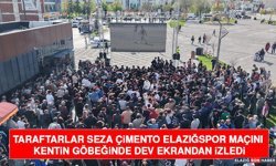 Taraftarlar Seza Çimento Elazığspor Maçını Kentin Göbeğinde Dev Ekrandan İzledi