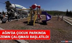 Ağın'da Çocuk Parkında Zemin Çalışması Başlatıldı
