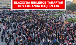 Elazığ'da Binlerce Taraftar, Dev Ekranda Maçı İzledi