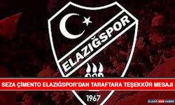 Seza Çimento Elazığspor’dan Taraftara Teşekkür Mesajı