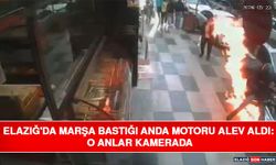 Elazığ'da Marşa Bastığı Anda Motoru Alev Aldı: O Anlar Kamerada