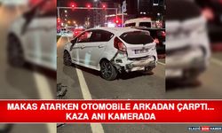 Makas Atarken Otomobile Arkadan Çarptı... Kaza Anı Kamerada