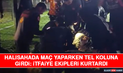 Halısahada Maç Yaparken Tel Koluna Girdi: İtfaiye Ekipleri Kurtardı