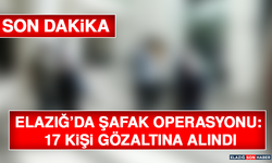 Elazığ’da Şafak Operasyonu: 17 Kişi Gözaltına Alındı