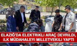Elazığ'da Elektrikli Araç Devrildi, İlk Müdahaleyi Milletvekili Yaptı