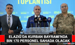 Elazığ'da Kurban Bayramı'nda Bin 170 Personel Sahada Olacak