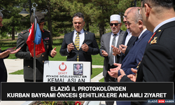 Elazığ İl Protokolünden Kurban Bayramı Öncesi Şehitliklere Anlamlı Ziyaret