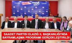 Saadet Partisi Elazığ İl Başkanlığı’nda Bayramlaşma Programı Gerçekleştirildi