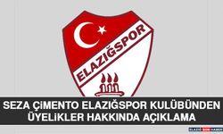 Seza Çimento Elazığspor Kulübünden Üyelikler Hakkında Açıklama