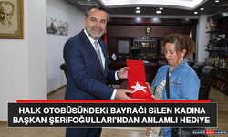 Halk Otobüsündeki Bayrağı Silen Kadına Başkan Şerifoğulları'ndan Anlamlı Hediye