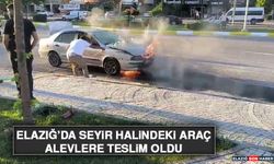 Elazığ’da Seyir Halindeki Araç Alevlere Teslim Oldu