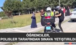 Öğrenciler, Polisler Tarafından Sınava Yetiştirildi