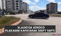 Elazığ'da Sürücü Plakasını Kapatarak Drift Yaptı
