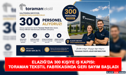 Elazığ’da 300 Kişiye İş Kapısı: Toraman Tekstil Fabrikasında Geri Sayım Başladı