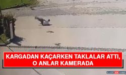 Kargadan Kaçarken Taklalar Attı, O Anlar Kamerada