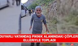 Duyarlı Vatandaş Piknik Alanındaki Çöpleri Elleriyle Topladı