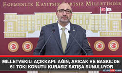 Milletvekili Açıkkapı: Ağın, Arıcak ve Baskil’de 61 Toki Konutu Kurasız Satışa Sunuluyor